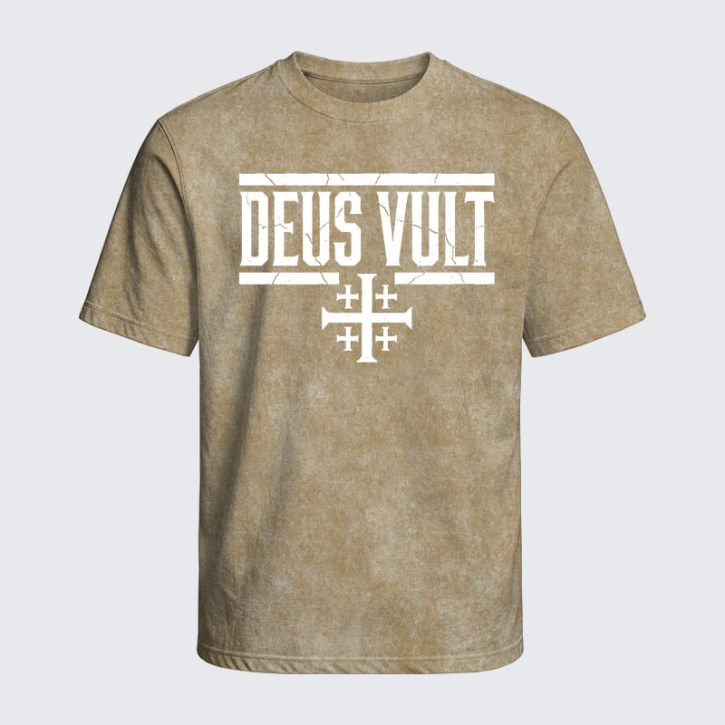 Washed T-Shirt - Deus Vult
