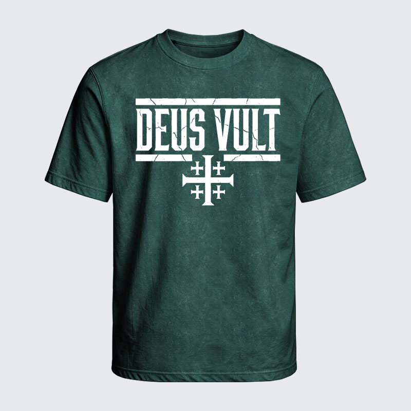 Washed T-Shirt - Deus Vult