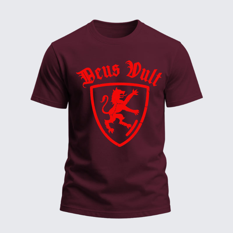 Heavyweight Cotton Tee - Deus Vult
