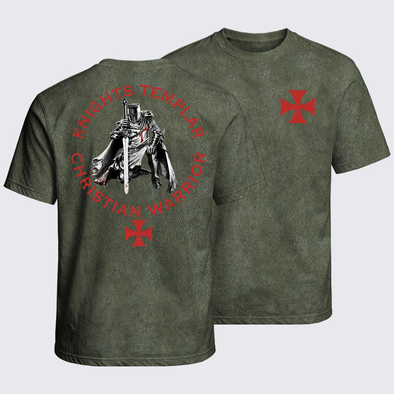 Washed T-Shirt - Knights Templar Templar Cross Crusader Knight