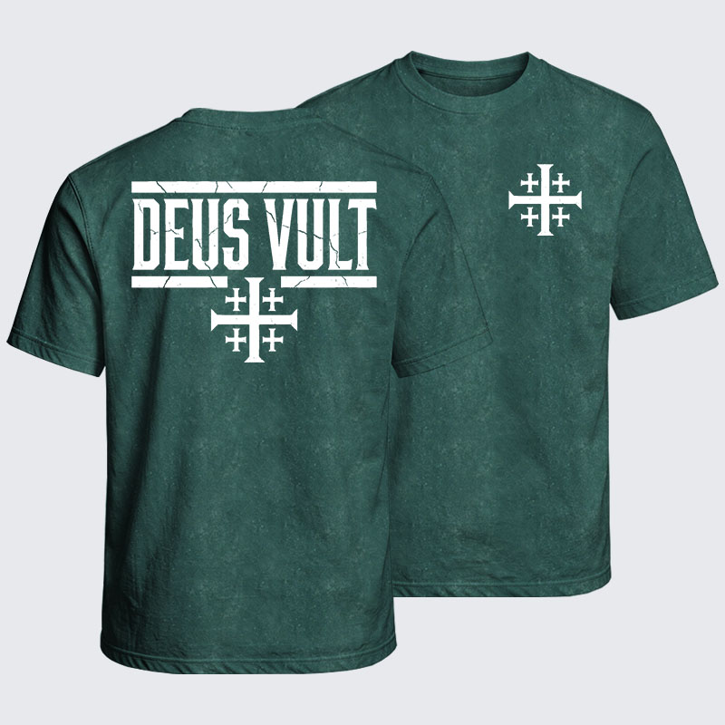 Washed T-Shirt - Deus Vult