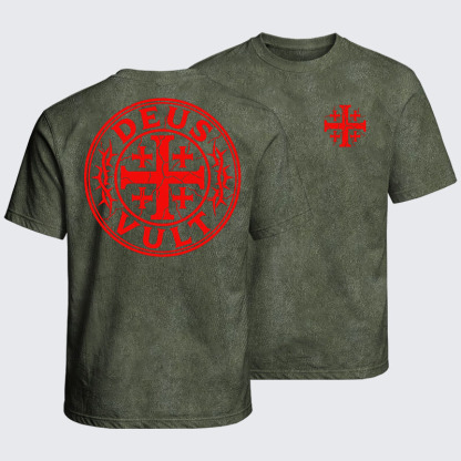 Washed T-Shirt - Deus Vult
