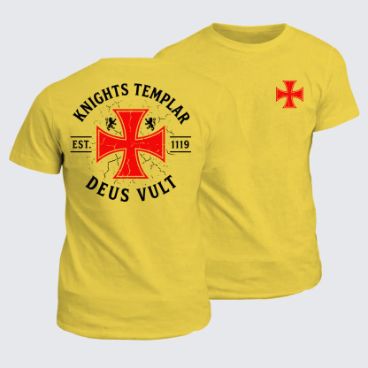 Classic Cotton Tee - Knights Templar Deus Vult