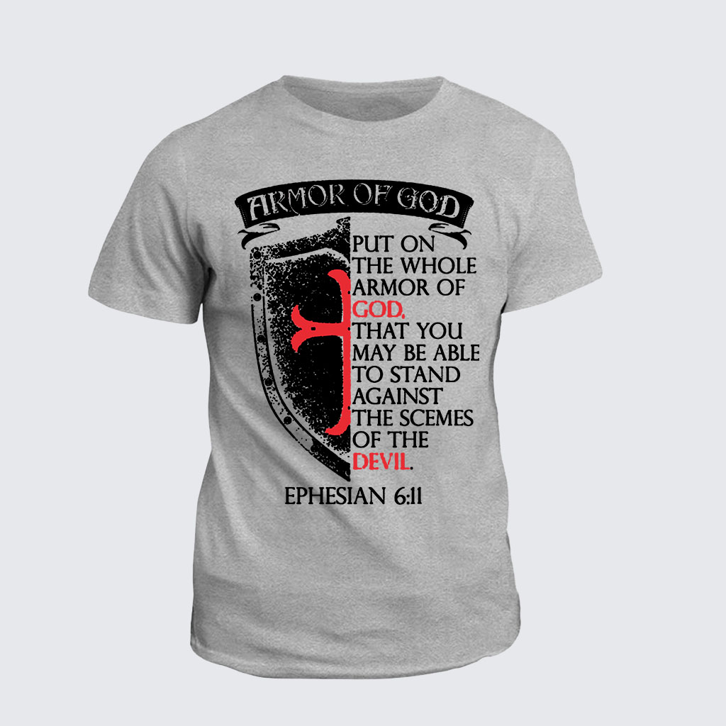 Armor Of God Jesus God Christian Cotton T-Shirt
