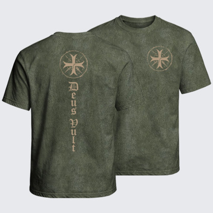 Washed T-Shirt - Deus Vult