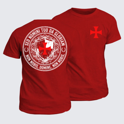 Classic Cotton Tee -   Non Nobis Domine, Non Nobis, Sed Nomini Tuo Da Gloriam