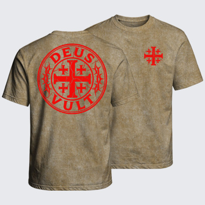 Washed T-Shirt - Deus Vult
