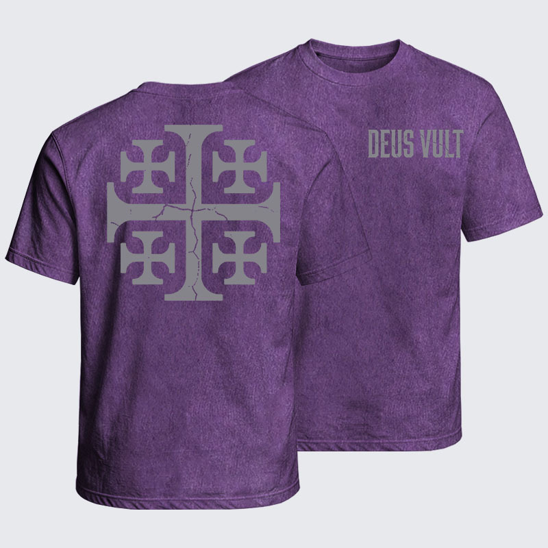 Washed T-Shirt - Deus Vult