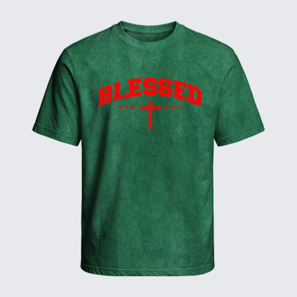Washed T-Shirt - Blessed Cross