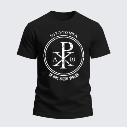 Heavyweight Cotton Tee -  In This Sign Conquer