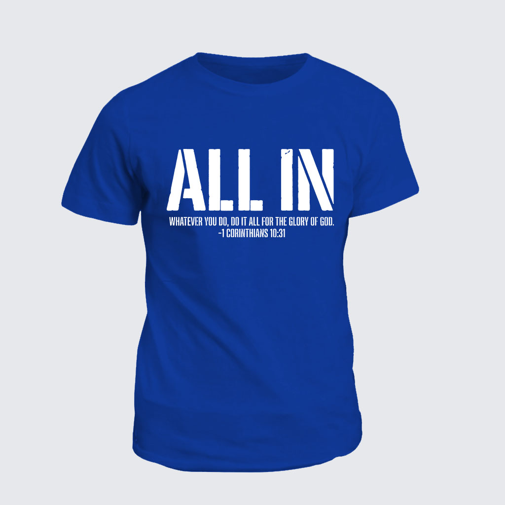 Classic Cotton Tee -  Be Strong And Courageous Joshua 1:9