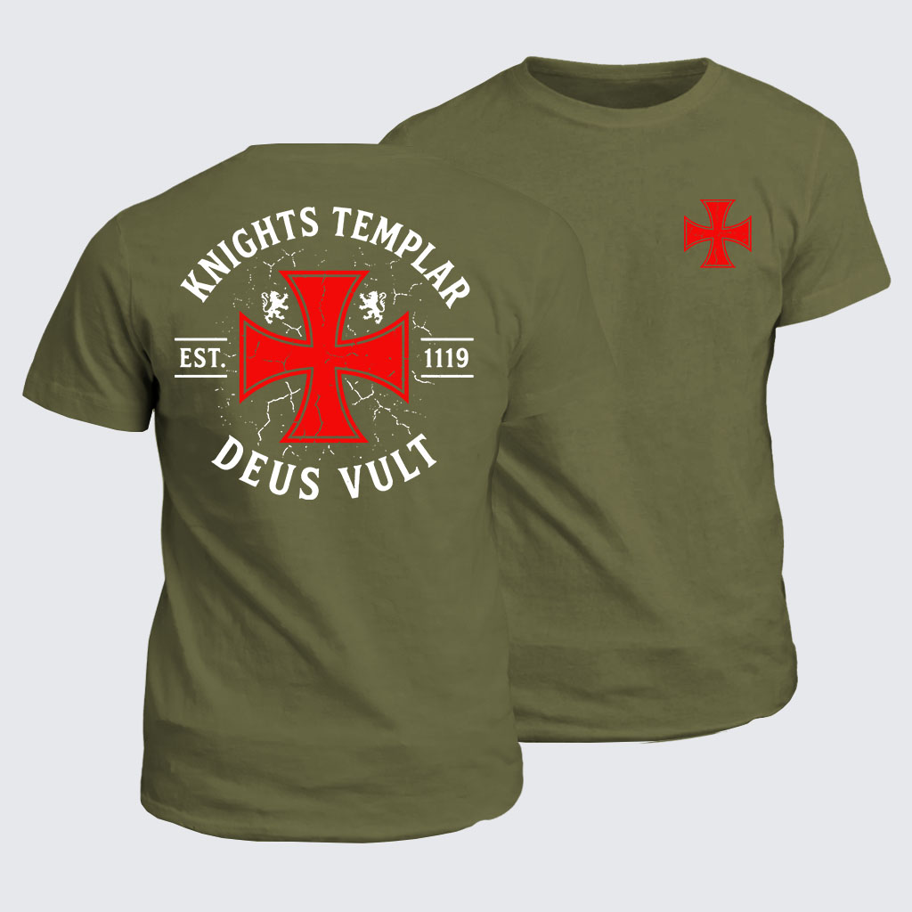 Classic Cotton Tee - Knights Templar Deus Vult