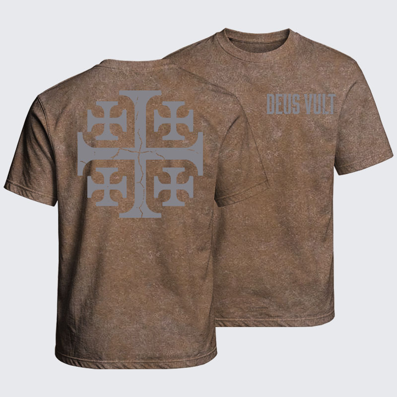 Washed T-Shirt - Deus Vult