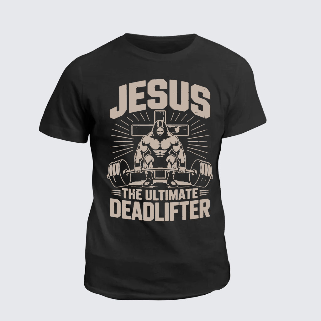 Man Of God Husband Dad Jesus God Christian Cotton T-Shirt