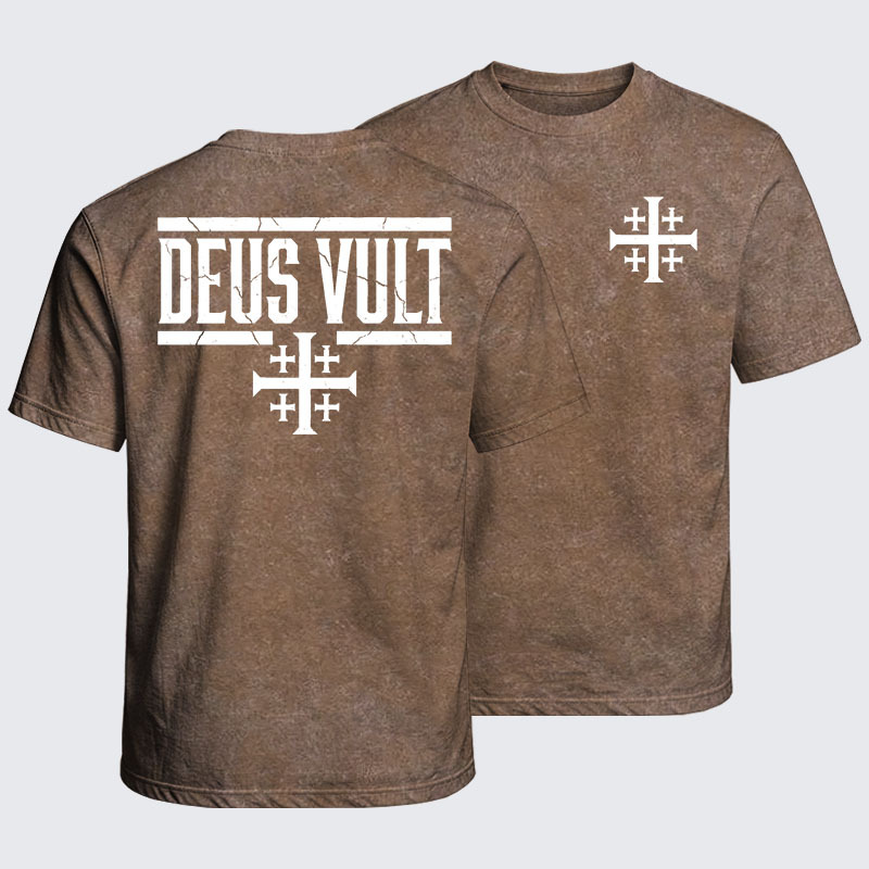 Washed T-Shirt - Deus Vult
