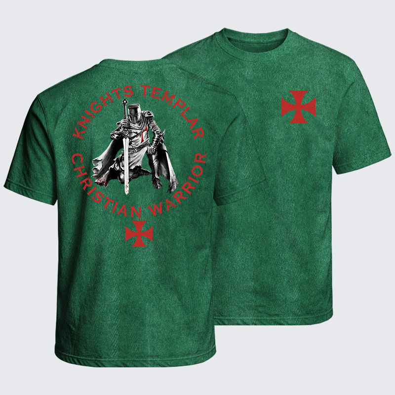 Washed T-Shirt - Knights Templar Templar Cross Crusader Knight
