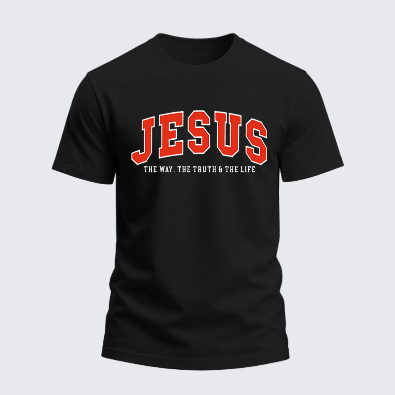 Man Of God Husband Dad Jesus God Christian Cotton T-Shirt
