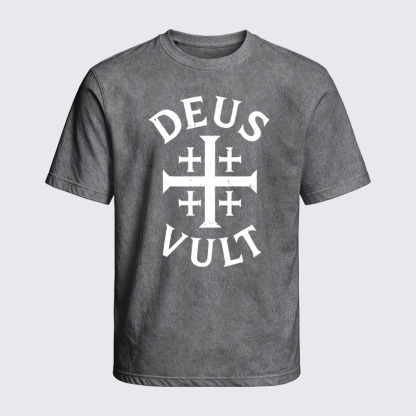 Washed T-Shirt - Deus Vult