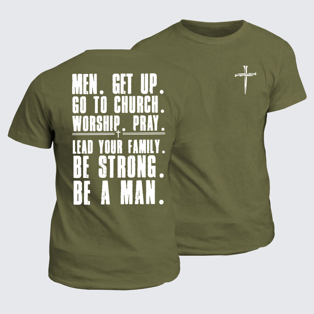 Classic Cotton Tee -  Pray Worship Lead Your Family