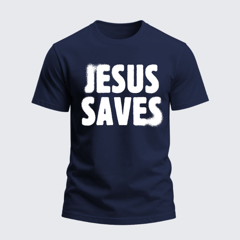 Heavyweight Cotton Tee - Jesus Saves