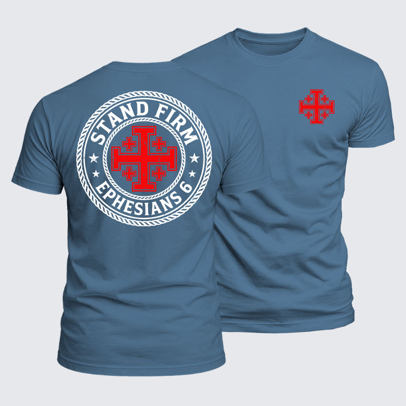 Luxe Mercerized Cotton Tee - Stand Firm Ephesians 6