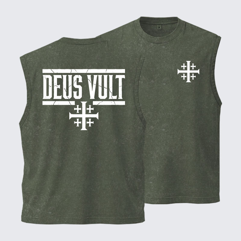 Washed Tank Top - Deus Vult