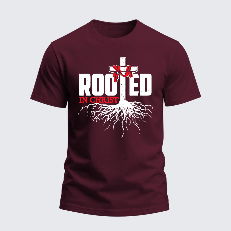 Heavyweight Cotton Tee - Rooted In Christ