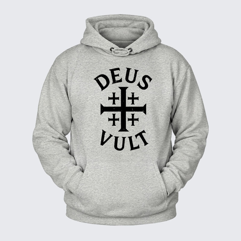 Plush Fleece-Lined Hoodie - Deus Vult