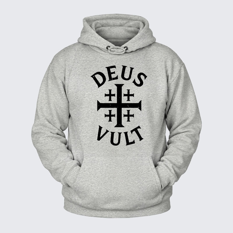 Plush Fleece-Lined Hoodie - Deus Vult