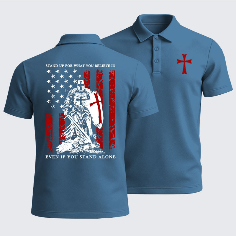 Men’s Premium Cotton Polo Shirt - Stand Up For What You Believe