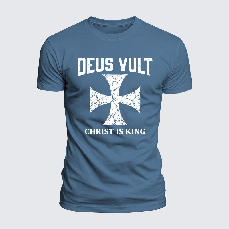 Luxe Mercerized Cotton Tee - Deus Vult Christ Is King