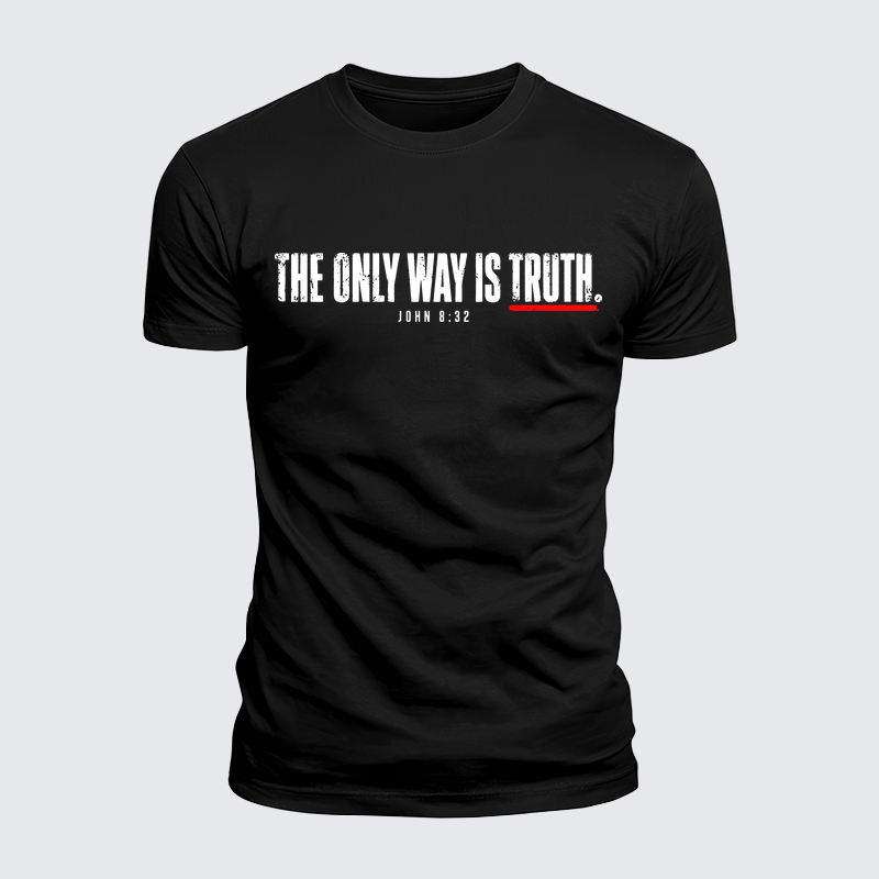 Luxe Mercerized Cotton Tee - The Only Way Is Truth John 8:32