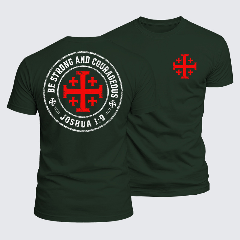 Luxe Mercerized Cotton Tee - Be Strong And Courageous