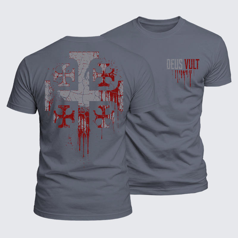 Luxe Mercerized Cotton Tee - Deus Vult