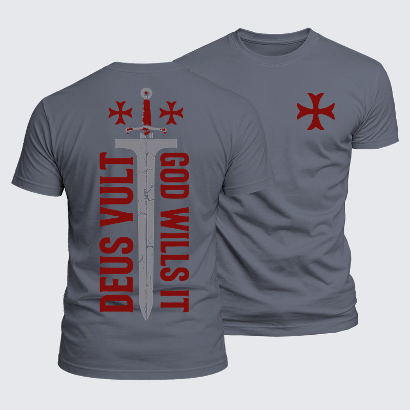 Luxe Mercerized Cotton Tee - Deus Vult: God Wills It