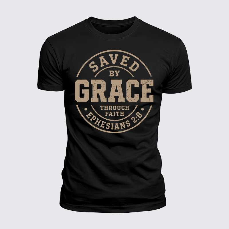 Man Of God Husband Dad Jesus God Christian Cotton T-Shirt