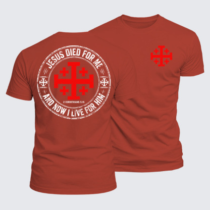 Luxe Mercerized Cotton Tee - Jesus Died For Me And Now I Live For Him