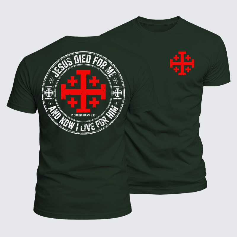 Luxe Mercerized Cotton Tee - Jesus Died For Me And Now I Live For Him