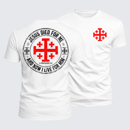 Luxe Mercerized Cotton Tee - Jesus Died For Me And Now I Live For Him