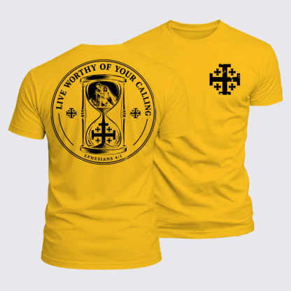 Luxe Mercerized Cotton Tee - Live Worthy of Your Calling
