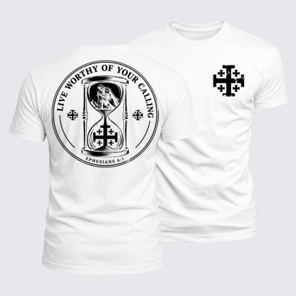 Luxe Mercerized Cotton Tee - Live Worthy of Your Calling