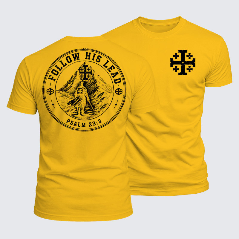 Luxe Mercerized Cotton Tee - Follow His Lead