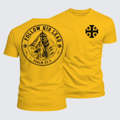 Luxe Mercerized Cotton Tee - Follow His Lead