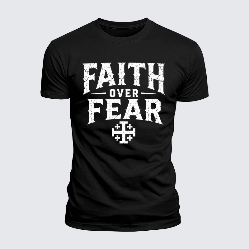 Man Of God Husband Dad Jesus God Christian Cotton T-Shirt