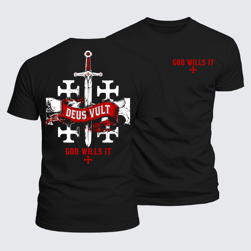 Luxe Mercerized Cotton Tee - Deus Vult: God Wills It