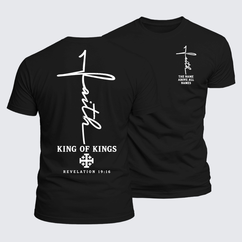 Man Of God Husband Dad Jesus God Christian Cotton T-Shirt
