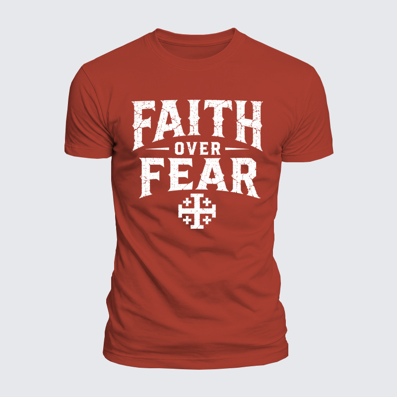 Luxe Mercerized Cotton Tee - Faith Over Fear
