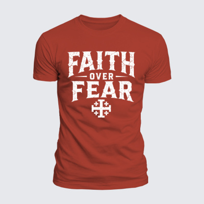 Luxe Mercerized Cotton Tee - Faith Over Fear