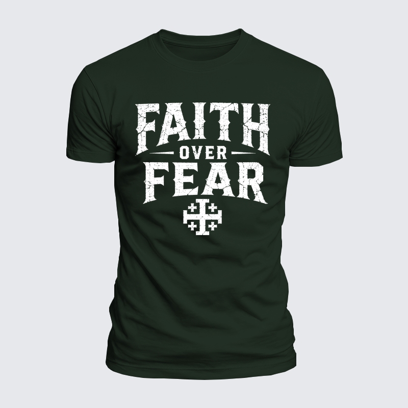 Luxe Mercerized Cotton Tee - Faith Over Fear