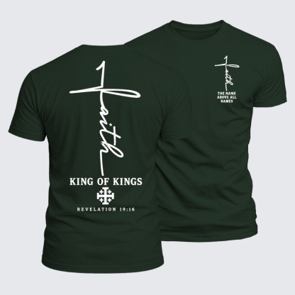 Luxe Mercerized Cotton Tee -  King Of Kings Jesus Cross